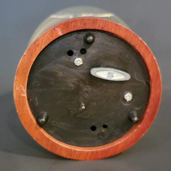 Etched Glass Hummingbird Globe 5.5" Clear Nature Scene on Wood Base - Picture 6 of 10